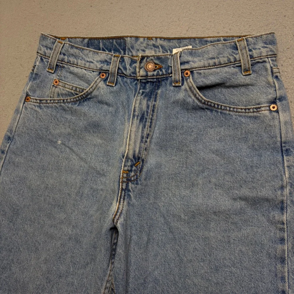 Levi's Denim Shorts Mens 33 Blue 550 Relaxed Fit Vintage 90s Orange Tab Wash